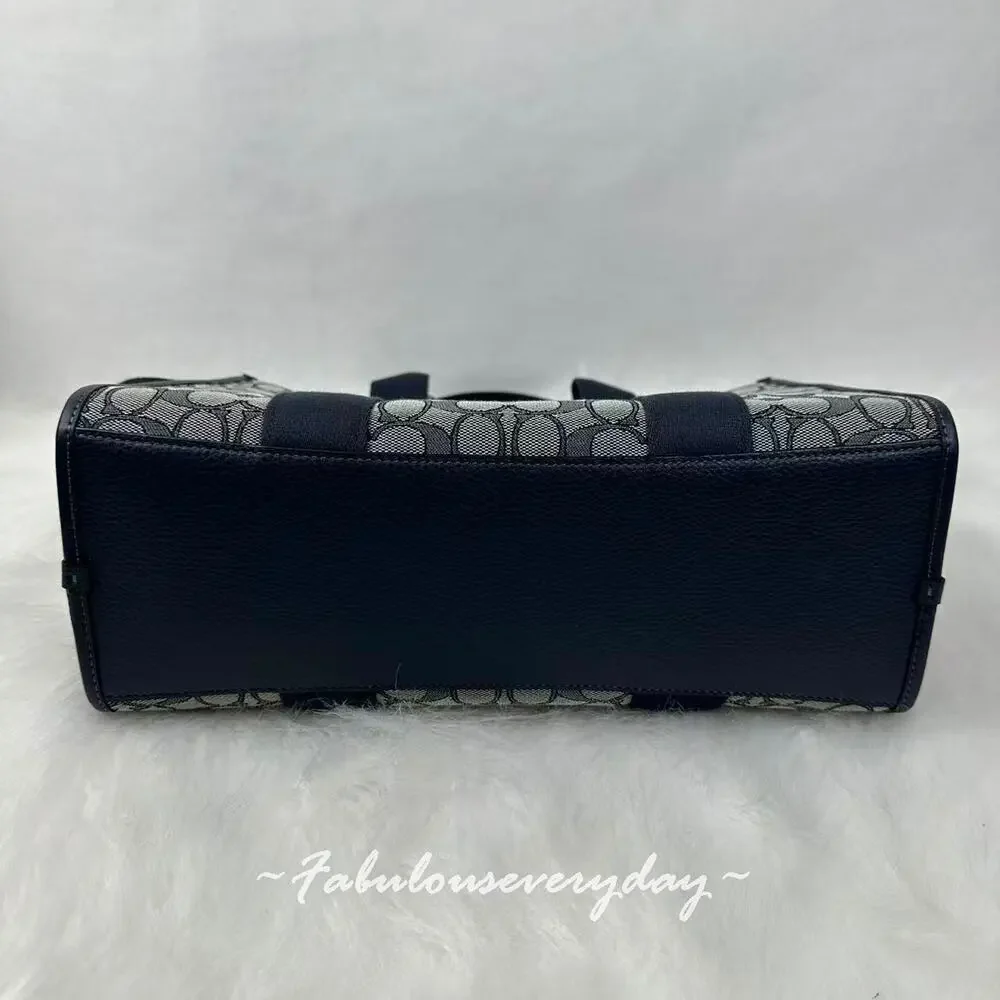 Coach Smith Tote Bag Crossbody In Signature Jacquard CY367 Midnight Navy NWT